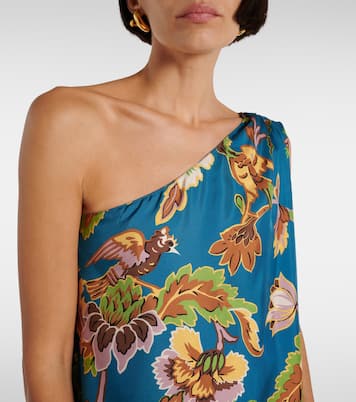 Vestido largo Roy en sarga de seda estampado | La DoubleJ