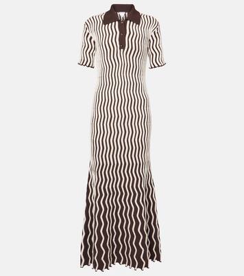 Striped wool polo dress | Bottega Veneta