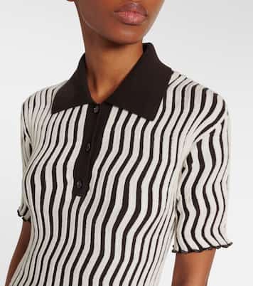 Striped wool polo dress | Bottega Veneta