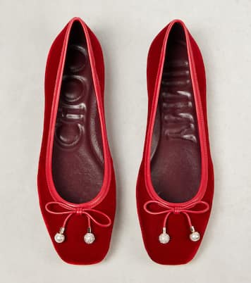 Elme velvet ballet flats | Jimmy Choo