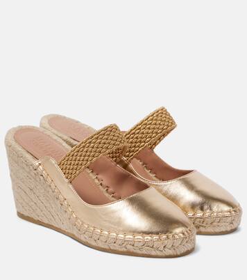 Siena 70 leather espadrille wedges | Malone Souliers