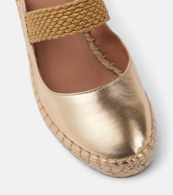 Siena 70 leather espadrille wedges | Malone Souliers