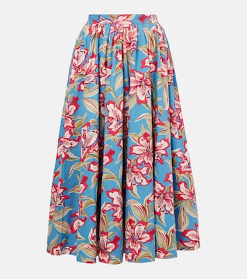 Falda midi de algodón fruncida floral | Polo Ralph Lauren
