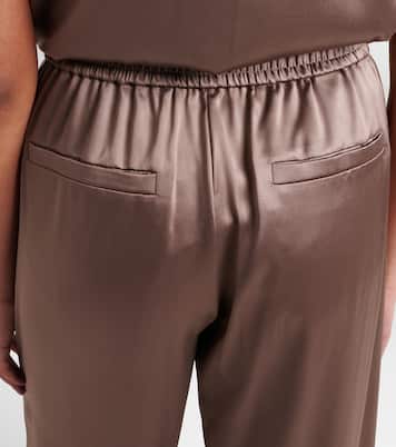 Pantalones anchos en mezcla de seda | Brunello Cucinelli