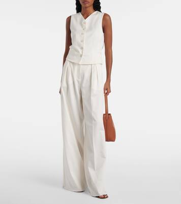 Weite High-Rise-Hose Chenzia aus Baumwolle | Max Mara