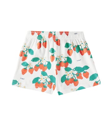 Strawberries cotton jersey shorts | Tinycottons