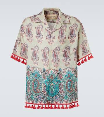 Paisley linen bowling shirt | Valentino