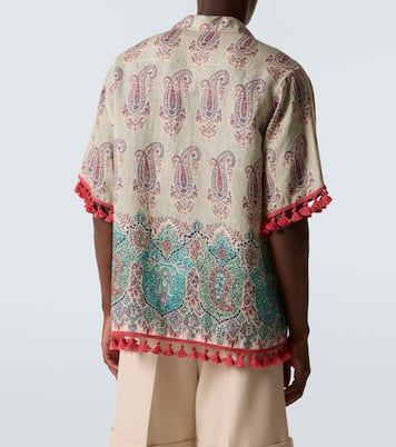 Paisley linen bowling shirt | Valentino