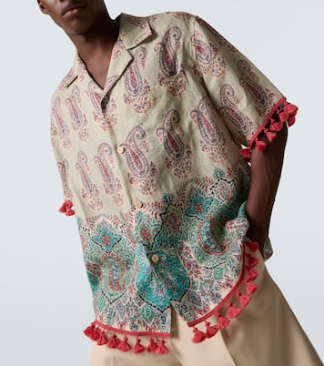 Paisley linen bowling shirt | Valentino