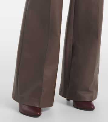 Tafira mid-rise leather flared pants | Joseph