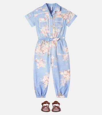 Cascadian floral cotton jumpsuit | Zimmermann Kids