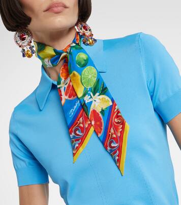 Printed silk twill scarf  | Dolce&Gabbana