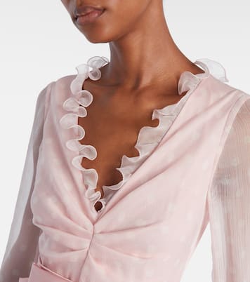 Plus De Pois silk crepon chiffon gown | Valentino