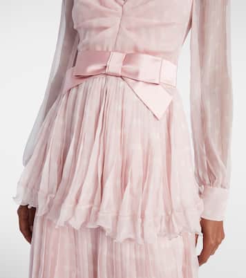 Plus De Pois silk crepon chiffon gown | Valentino