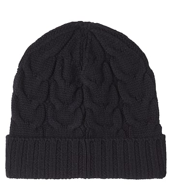Logo cable-knit wool beanie | Moncler Enfant