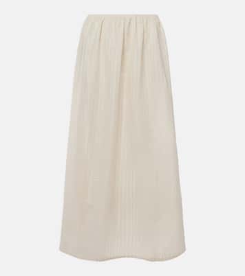 Maxirock Rafaela aus Baumwolle und Leinen | Asceno