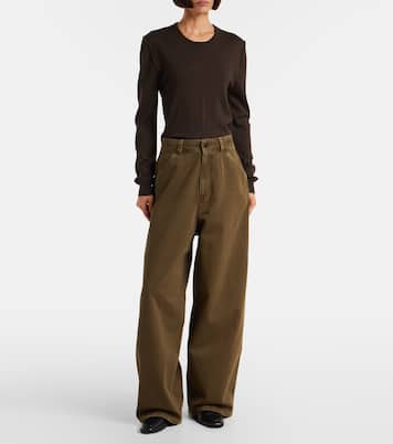 高腰阔腿牛仔裤装 | Lemaire