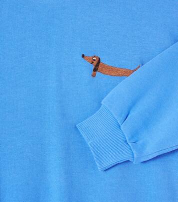 Dog embroidered cotton jersey sweatshirt | Mini Rodini