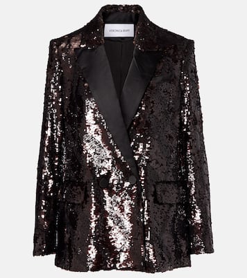 Sequined double-breasted blazer | Veronica Beard