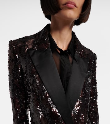 Sequined double-breasted blazer | Veronica Beard