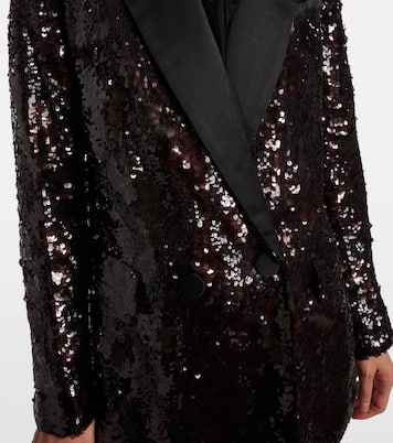 Sequined double-breasted blazer | Veronica Beard