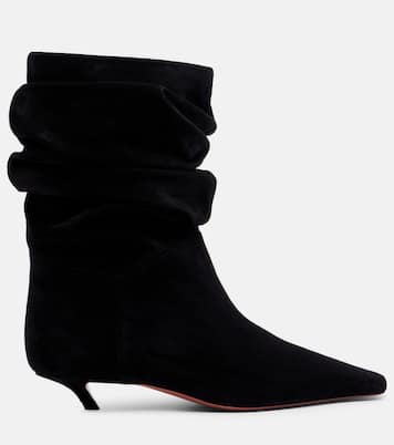 Jamie 25 suede ankle boots | Amina Muaddi