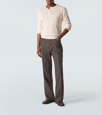 Top Henley Nile en laine et coton mélangés | Wales Bonner