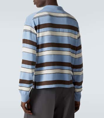 Striped cotton and wool-blend polo shirt | JW Anderson