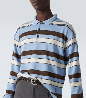 Striped cotton and wool-blend polo shirt | JW Anderson