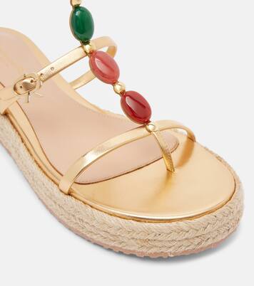 Sandalias Shanti de piel metalizada | Gianvito Rossi