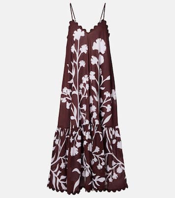 Scalloped cotton midi dress | Juliet Dunn