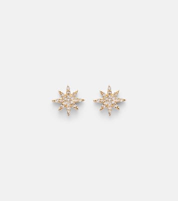 Northern Star 10kt gold earrings with diamonds | Stone and Strand