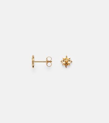 Northern Star 10kt gold earrings with diamonds | Stone and Strand