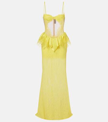 Peplum lace cocktail dress | David Koma