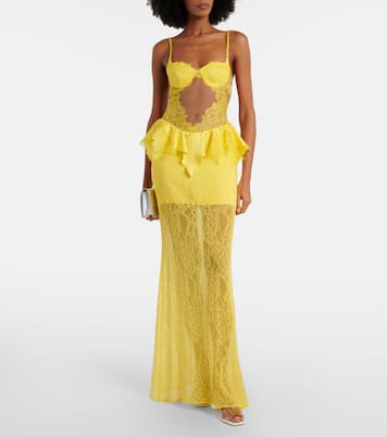 Peplum lace cocktail dress | David Koma