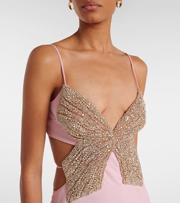 Robe longue Velise à cristaux | Costarellos