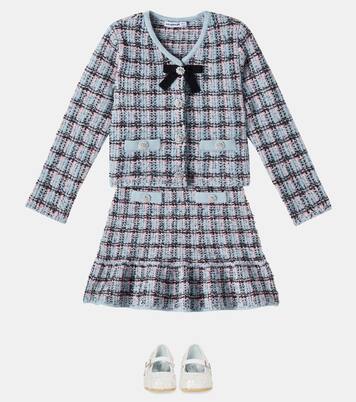 Checked cotton-blend tweed jacket | Self-Portrait Kids