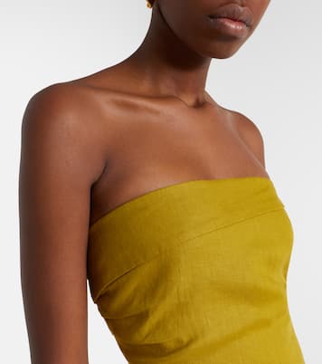 Caen strapless linen top | Faithfull