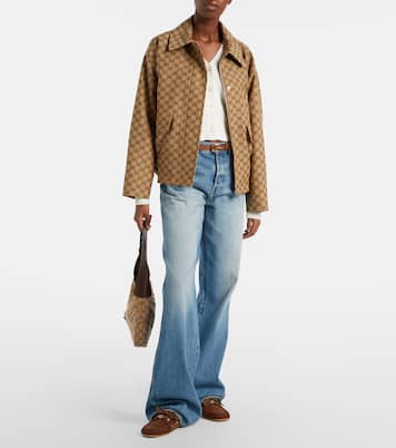 Segelschuhe GG aus Veloursleder | Gucci