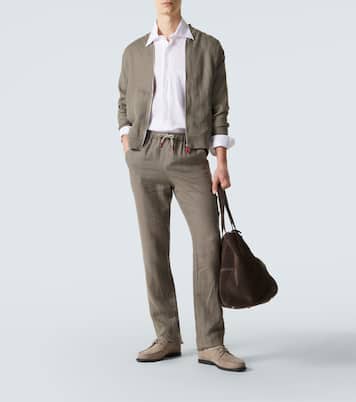 Linen slim pants | Kiton