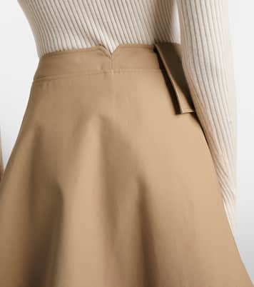 Gonna midi asimmetrica in canvas di cotone | Róhe