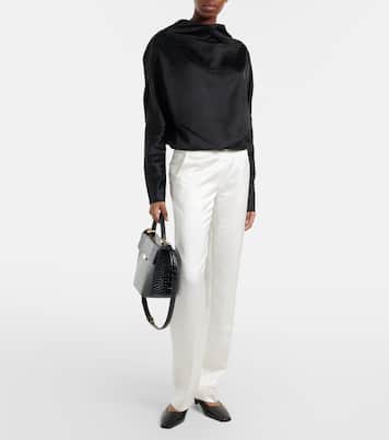 Box Small croc-effect leather top-handle bag | Toteme