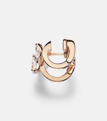 Serti Sur Vide 18kt rose gold single ear cuff with diamonds | Repossi