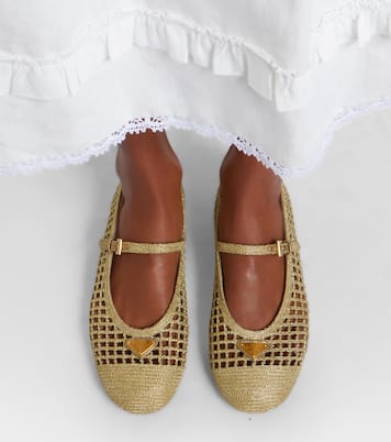 Crochet Mary Jane flats | Prada