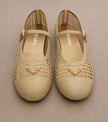 Crochet Mary Jane flats | Prada