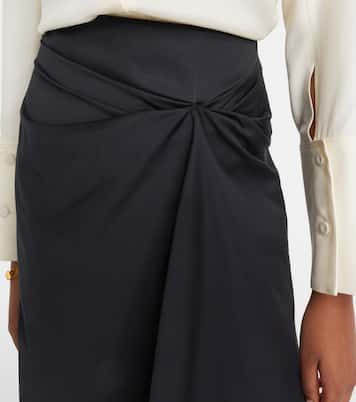 Paggi gathered cotton-blend midi skirt | Max Mara