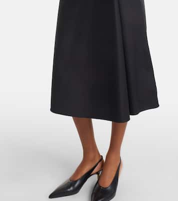 Paggi gathered cotton-blend midi skirt | Max Mara
