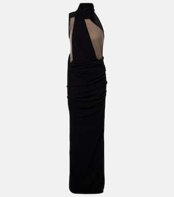 Draped one-shoulder jersey maxi dress | Entire Studios