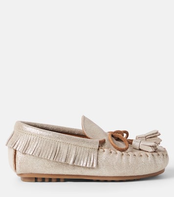 Glitter leather loafers | PèPè