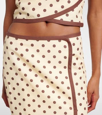 Bowie linen and cotton wrap skirt | Posse